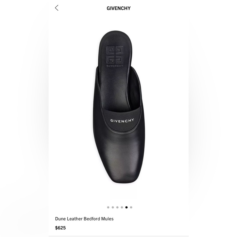Givenchy Black Dune Leather Bedford Mules